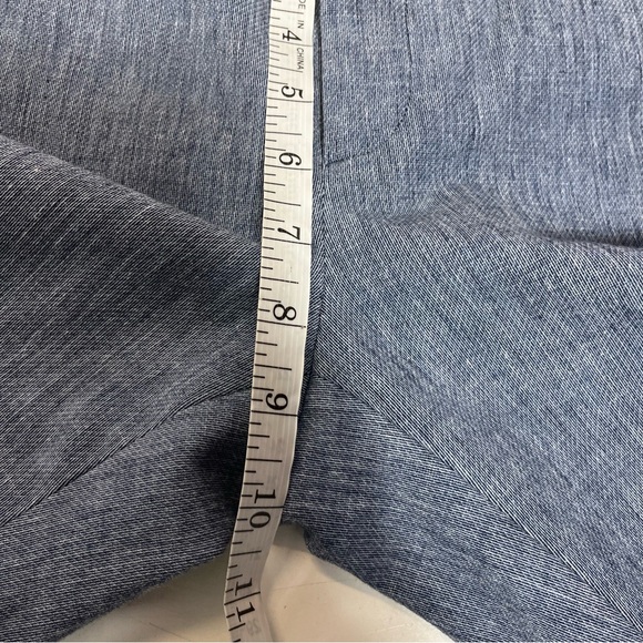 Banana Republic Sloan Texture Mid-Rise Pants in Blue Grey Cotton Viscose, 6 - Picture 12 of 13